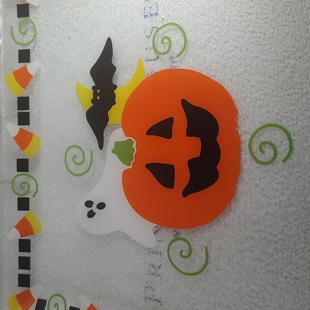 Princess House Halloween Crystal Tray Jack-o'-lantern, Bat, Ghost & Candy Corn - Picture 7 of 8